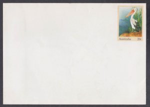 AUSTRALIA - 20c AUSTRALIAN PELICAN / BIRD - PRE-STAMPED ENVELOPE - MINT