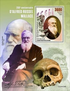 2023/02 - CENTRAL AFRICAN - ALFRED RUSSEL WALLACE     1V  complet set    MNH **