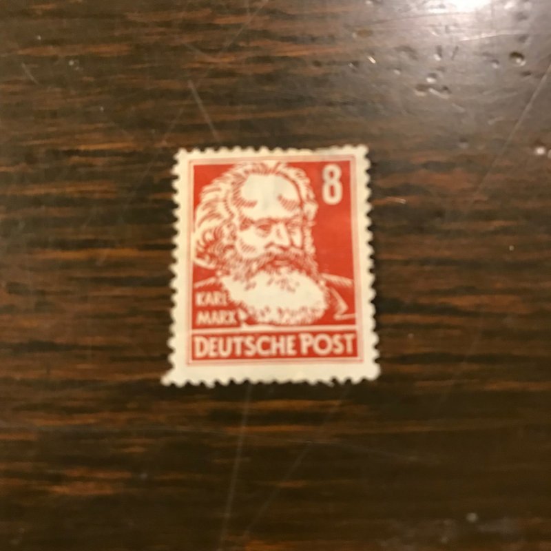 Germany Russian Occupation SC 10N31 M, HM - 8pf Karl Marx (1) - XF