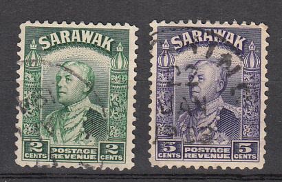 Sarawak SC# 110 & 115  1934 2c & 5c Brooke used