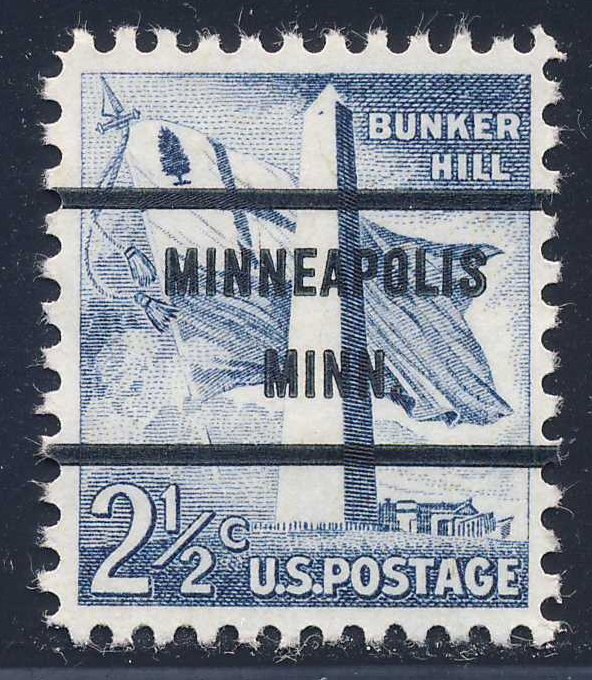 Minneapolis MN, 1034-71 Bureau Precancel, 2½¢ Bunker Hill