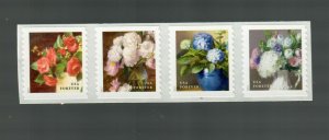 5233-36 Flowers from the Garden (COIL STRIPS OF 4 )2017 MNH