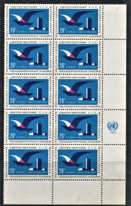 STAMP STATION PERTH United Nations # Block of 10 MNH 1974