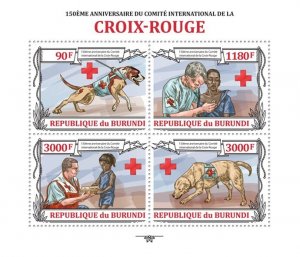 BURUNDI - 2013 - Red Cross - Perf 4v Sheet - Mint Never Hinged