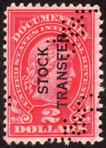 1918, US $2, Stock Transfer, Used, Sc RD13