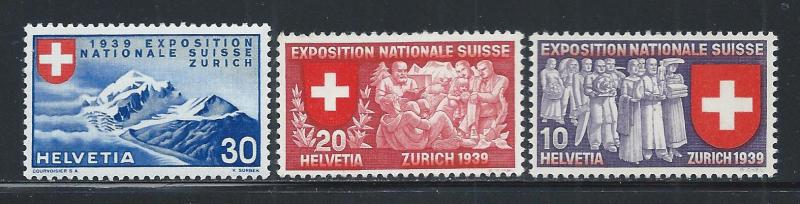 SWITZERLAND SC# 247-9  FVF/MNH 1939