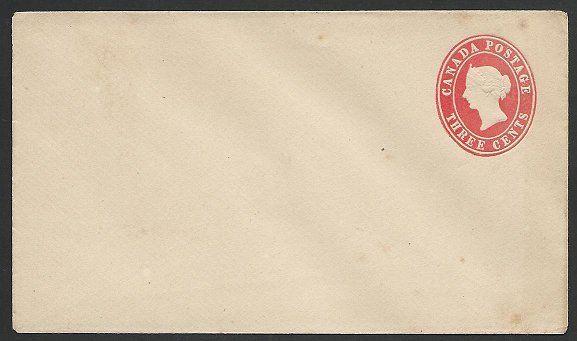 CANADA QV 3c stationery envelope unused....................................47455