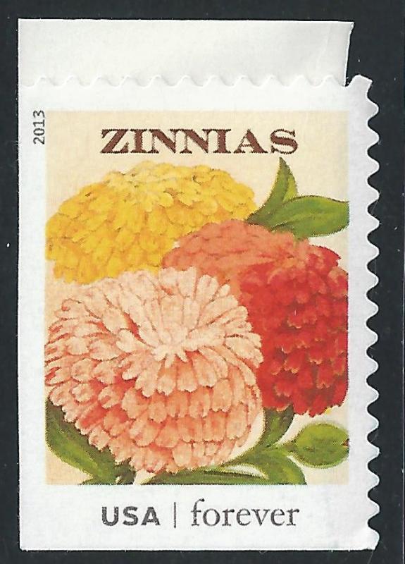 US#4759 (46c) Vintage Seed Packets - Zinnias