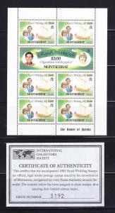 Montserrat 467-468 Sheet MNH Diana and Charles Wedding