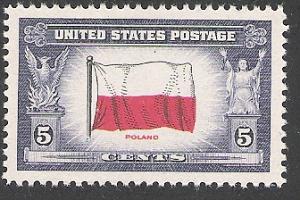 US Cat # 909, Poland, MNH*-