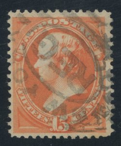 USA 189 - 15 cent Webster Soft Porous Paper - VF app Used - thin spot