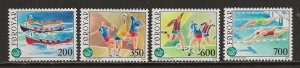 Faroe Islands Scott catalog # 193-196 Mint NH