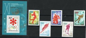 1972 - URSS - Russia- Winter Olympic Games - Sapporo,Japan 1972- MS+Set 5v.MNH** 