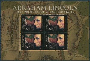 Bequia Stamps 2010 MNH Abraham Lincoln 16th US Presidents Famous People 4v MS II