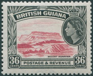 British Guiana 1954 36c rose-carmine & black SG340 unused