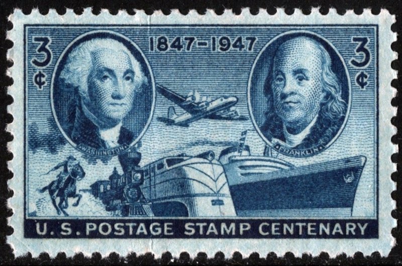 SC#947 3¢ Postage Stamp Centenary Single (1947) MNH