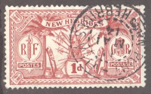 New Hebrides- British, Sc #18, Used, w/Port-Vila SOTN