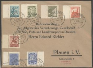 Germany 1946 Plauen Soviet Zone 1-7 Set Cover 104023