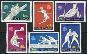 Romania 2629-2634, 2635, MNH. Michel 3350-3355, Bl.138. Olympics Montreal 1976.