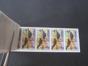 St Vincent 1970 Sc 280-4 BLK Bird set MNH