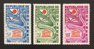 Guinea 1966 #433-5, Unesco, MNH.