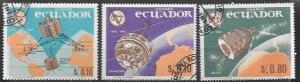 Ecuador Set of 6 Space Satellites Issued in 1965  (1470 - 1481)