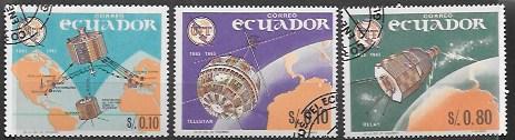 Ecuador Set of 6 Space Satellites Issued in 1965  (1470 - 1481)