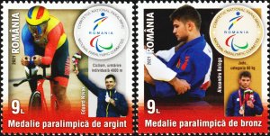 Romania 2021 MNH Stamps Scott 6634-6635 Sport Olympic Games Medals Paralympics