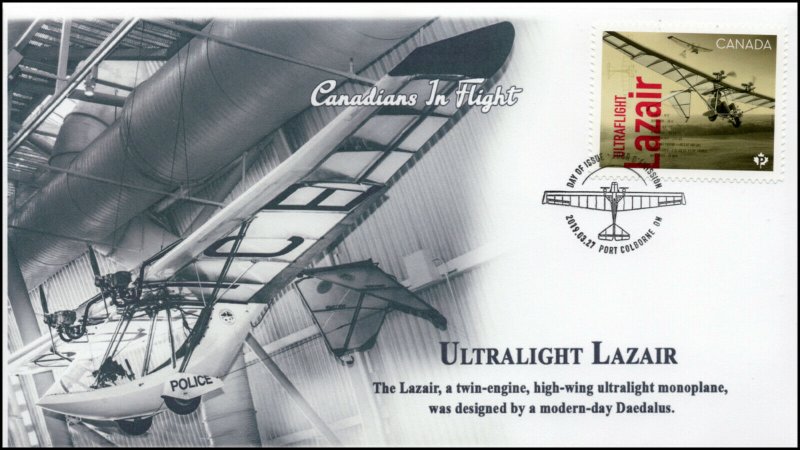 CA19-035, 2019, Canadians in Flight, Pictorial Postmark, First Day Cover, Ultral