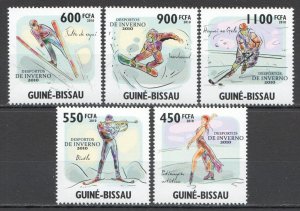 Wb229 2010 Guinea-Bissau Winter Olympic Games Vancouver #4581-85 Set Mnh