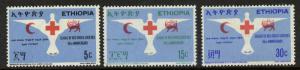 Ethiopia 527-9 MNH Red Cross, Red Crescent, Dove, Lion