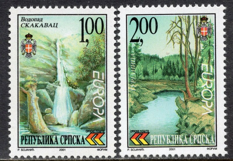 EUROPA 2001 - Bosnia Serbia - Water - Treasure of Nature - MNH Set