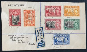 1952 St Helena Registered cover To Fairview NJ USA