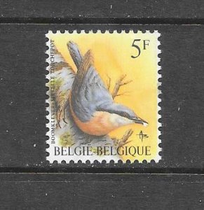 BIRDS - BELGIUM #1224 NUTHATCH MNH