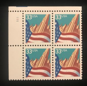 3277 Plate Block of 4, MNH, scarce PB