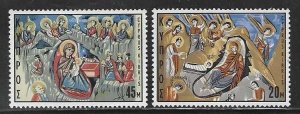 Cyprus MNH sc# 335-6 Christmas