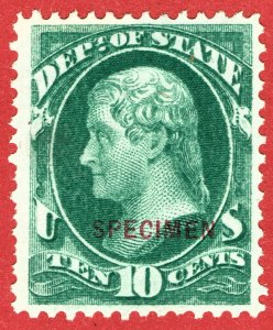 [sto123] 1875 Scott#O62S MNGAI Official  *Specimen* Cat.val:$550