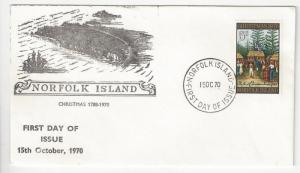 1970 Norfolk Island First Day Cover- Scott # 143 - Christmas Issue - (ZZ3)