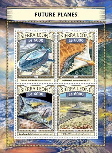 Sierra Leone Future Planes Aviation Space MNH stamps set