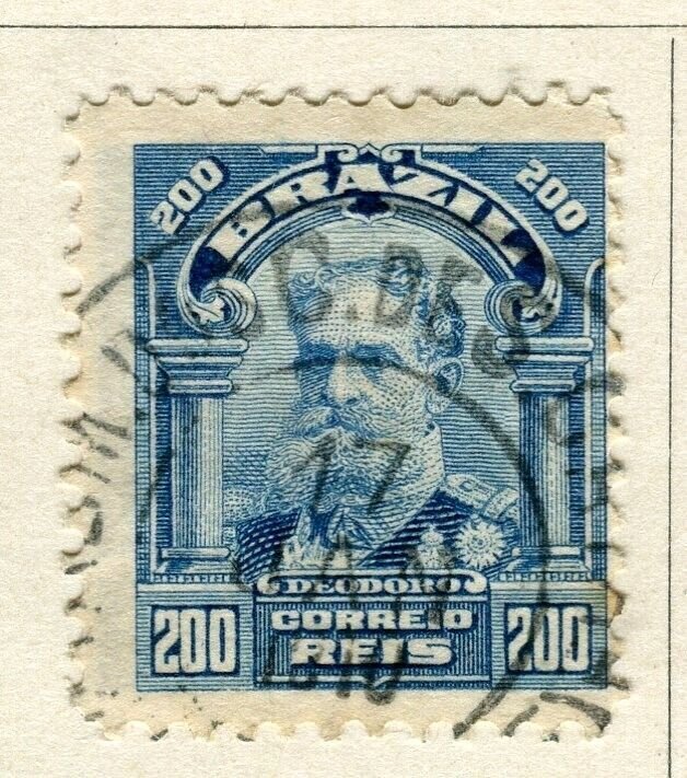 BRAZIL; 1906 early Personalities issue fine used 200r. value