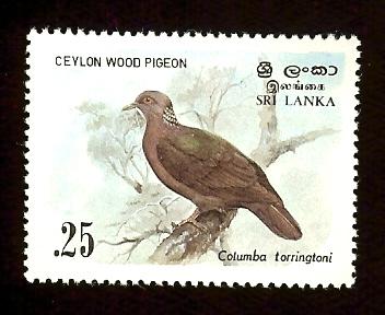 Sri Lanka 691 25s Pigeon bird MNH