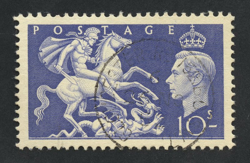 01904 Great Britain Scott #288 10-shilling ultramarine, superb centering