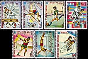 Equatorial Guinea 72117-72123, MNH, Munich Summer Olympics