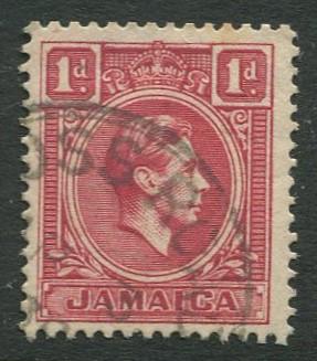 Jamaica -Scott 117 - KGVI Definitive -1938 - Used - Single 1p Stamp