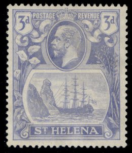 ST. HELENA GV SG101b, 3d bright blue, M MINT. Cat £130. TORN FLAG