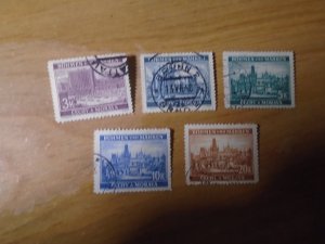 Czechoslovakia  Bohemia & Moravia  #  35-39   used