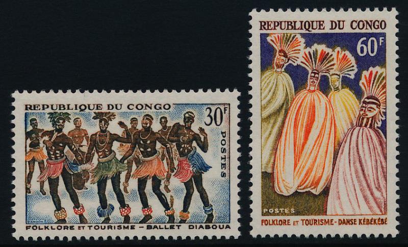 Congo PR 114-5 MNH - Diaboua Ballet, Kebekebe dance