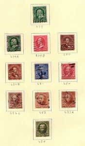 US 1898-99 1¢-15 ¢ Stamp set  #279-284 Used CV $38