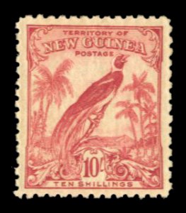 New Guinea #44 Cat$60+ (for hinged), 1932 10sh rose red, never hinged