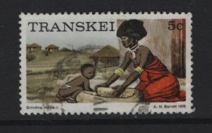 South Africa Transkei  #9 used  1976  grinding corn 5c